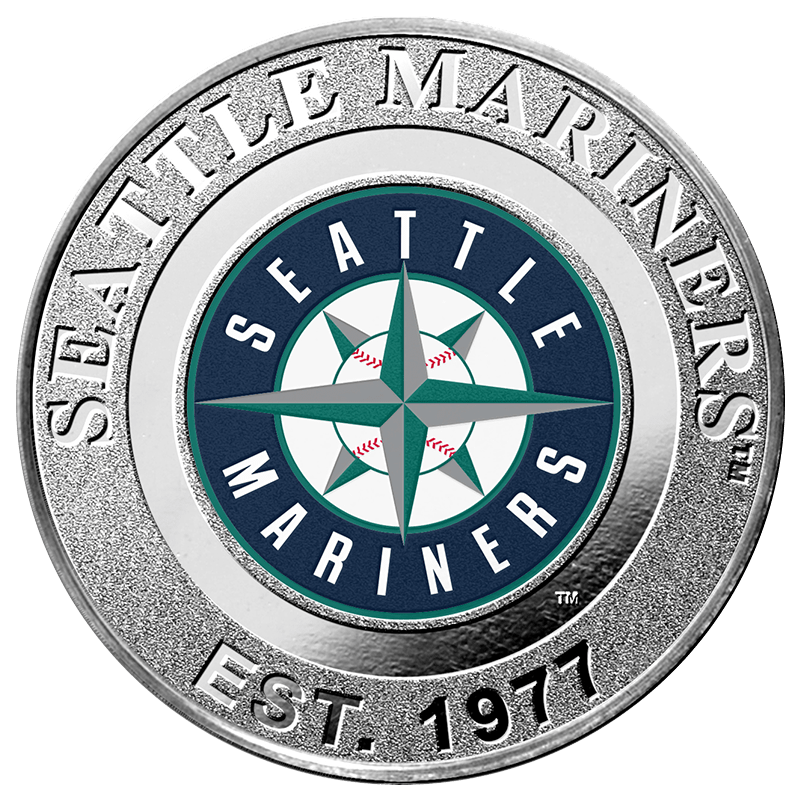 Image for 1 oz Seattle Mariners Silver Colorized Round from TD Precious Metals